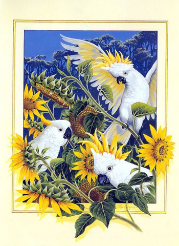 Crest cockatoos2 - Diamond Painting