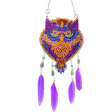 Animal-Feather Wind Chime Acrylic Diamond Pendant