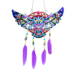 Animal-Feather Wind Chime Acrylic Diamond Pendant