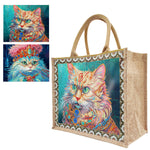 Linen Diamond Painting Tote Bag Replaceable Canvas