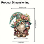 Gnome-Single Side Drill-Acrylic Diamond Desktop Ornament