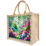 DIY Diamond Painting Linen Waterproof Handbag Shopping Storage Bag Totes Kit(with 2pcs diamond painting)