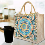 DIY Diamond Painting Linen Waterproof Handbag Shopping Storage Bag Totes Kit(with 2pcs diamond painting)