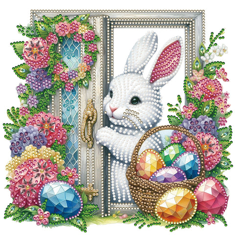 Garden Rabbit-Partial Special Diamond Painting-30x30cm