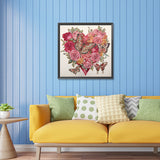 Love Butterfly Rose-Partial Special Diamond Painting-30x30cm