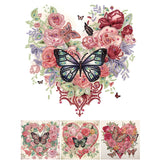 Love Butterfly Rose-Partial Special Diamond Painting-30x30cm