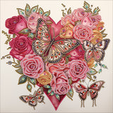 Love Butterfly Rose-Partial Special Diamond Painting-30x30cm