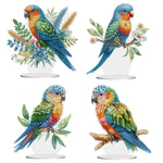 Parrot-Single Side Drill-Acrylic Diamond Desktop Ornament