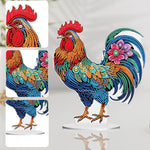 Rooster-Single Side Drill-Acrylic Diamond Desktop Ornament