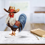 Rooster-Single Side Drill-Acrylic Diamond Desktop Ornament