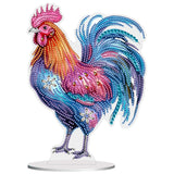 Rooster-Single Side Drill-Acrylic Diamond Desktop Ornament