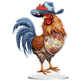 Rooster-Single Side Drill-Acrylic Diamond Desktop Ornament