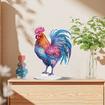 Rooster-Single Side Drill-Acrylic Diamond Desktop Ornament