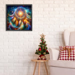 Fantasy Starry Dreamcatcher-Full Round Diamond Painting-30x30cm