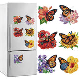 6/7Pcs/Set-Butterfly/Owl-Diamond Painting Magnet Refrigerator