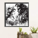 Beauty And The Beast-Full Round Diamond Painting-40x40cm