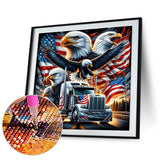 American Eagle-Full Round Diamond Painting-40x40cm