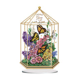 Flower Eagle Hummingbird-Single Side Drill-Acrylic Diamond Desktop Ornament