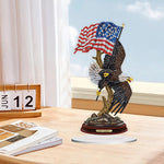 Flower Eagle Hummingbird-Single Side Drill-Acrylic Diamond Desktop Ornament