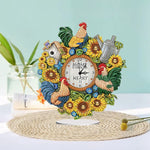 5D DIY Special Shape Diamond Painting Desk Ornament Handmade Clock Kit