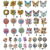 6Pcs/Set Animal-Diamond Art Craft Wall Hooks