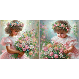 Flower Girl-Partial Special Diamond Painting-30x30cm