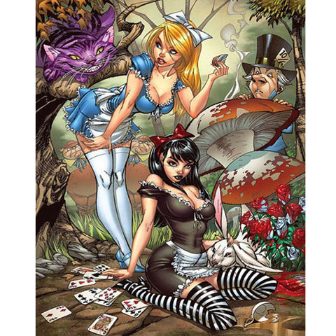 Disney Alice-Full Round Diamond Painting-40x50cm