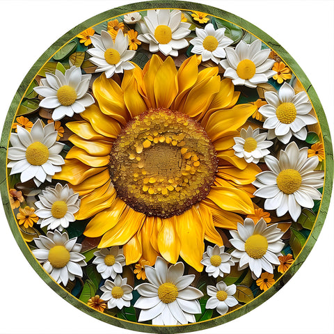 Sunflower-Full Round Diamond Painting-40x40cm