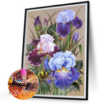 Bees And Flowers-Full Round Diamond Painting-50x60cm-Large Size