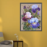 Bees And Flowers-Full Round Diamond Painting-50x60cm-Large Size