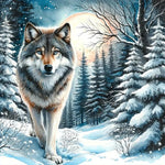 Wolf-Full Round Diamond Painting-50x50cm