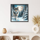 Wolf-Full Round Diamond Painting-50x50cm