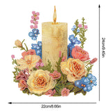 Candle Flower-Single Side Drill-Acrylic Diamond Desktop Ornament