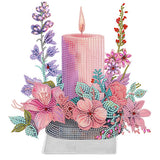 Candle Flower-Single Side Drill-Acrylic Diamond Desktop Ornament