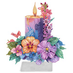 Candle Flower-Single Side Drill-Acrylic Diamond Desktop Ornament