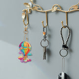 6Pcs/Set Hot Air Balloon-Double Side Drill-Diamond Keychain