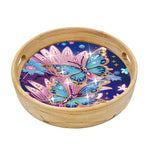 Animal-Round Diamond WoodenDinning Table Tray