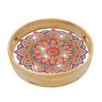 Animal-Round Diamond WoodenDinning Table Tray