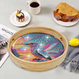 Animal-Round Diamond WoodenDinning Table Tray