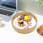 Animal-Round Diamond WoodenDinning Table Tray