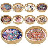 Animal-Round Diamond WoodenDinning Table Tray