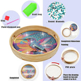 Animal-Round Diamond WoodenDinning Table Tray