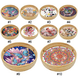 Animal-Round Diamond WoodenDinning Table Tray