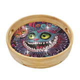 Animal-Round Diamond WoodenDinning Table Tray