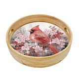 Animal-Round Diamond WoodenDinning Table Tray