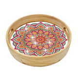 Animal-Round Diamond WoodenDinning Table Tray