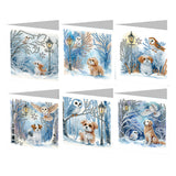 6/8/12Pcs/Set Christmas-Diamond Greeting Cards