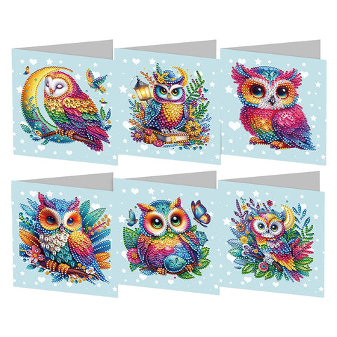 6/8/12Pcs/Set Christmas-Diamond Greeting Cards