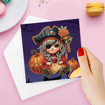 5/6Pcs/Set Halloween-Diamond Greeting Cards