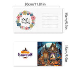 5/6Pcs/Set Halloween-Diamond Greeting Cards